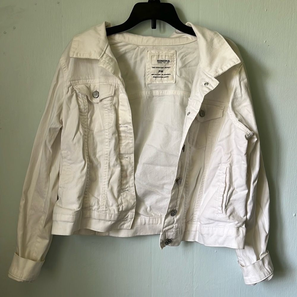 SONOMA White Jean Jacket